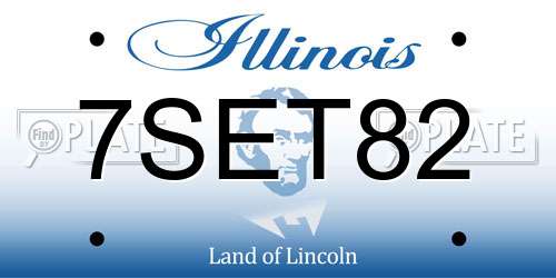 7SET82 Illinois License Plate