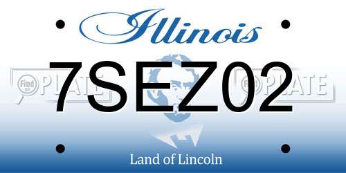 7SEZ02 Illinois License Plate