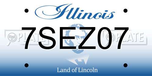 7SEZ07 Illinois License Plate