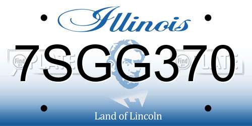 7SGG370 Illinois License Plate