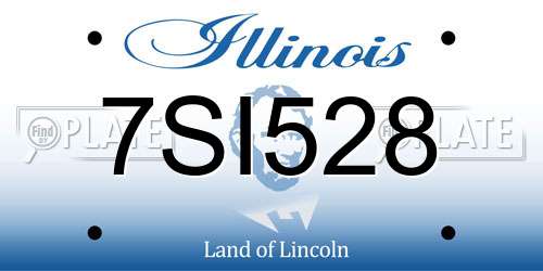 7SI528 Illinois License Plate