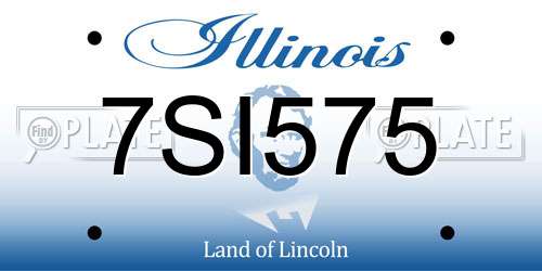 7SI575 Illinois License Plate