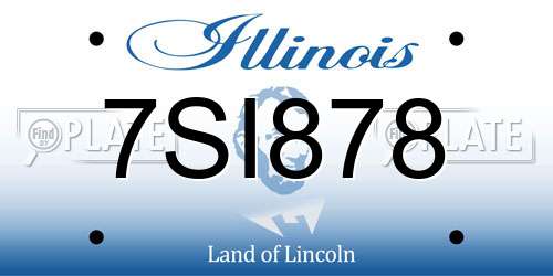 7SI878 Illinois License Plate