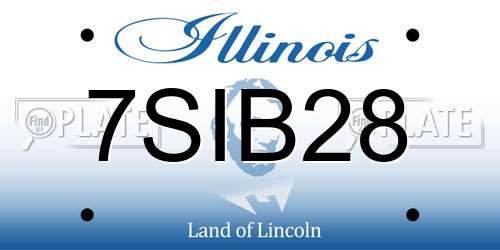 7SIB28 Illinois License Plate