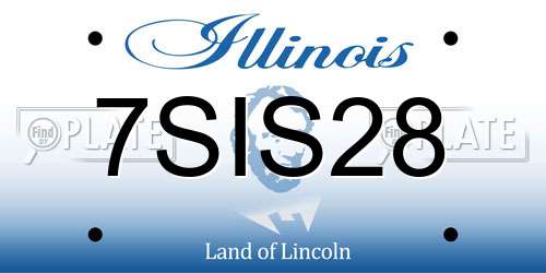 7SIS28 Illinois License Plate