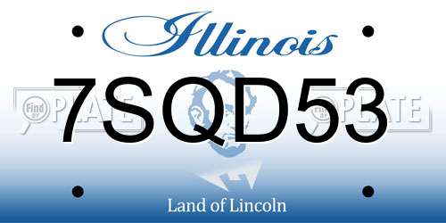 7SQD53 Illinois License Plate