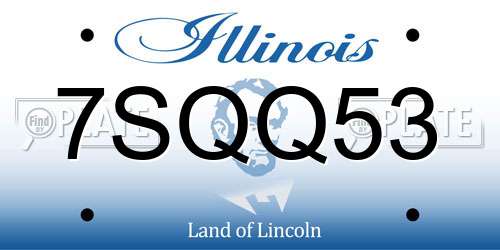7SQQ53 Illinois License Plate