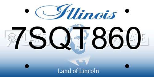 7SQT860 Illinois License Plate