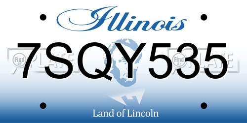 7SQY535 Illinois License Plate
