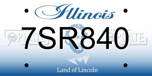 7SR840 Illinois License Plate