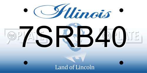 7SRB40 Illinois License Plate