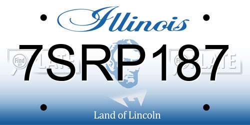 7SRP187 Illinois License Plate