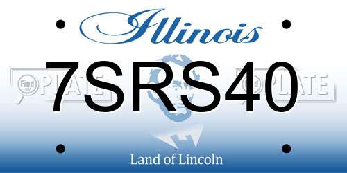 7SRS40 Illinois License Plate
