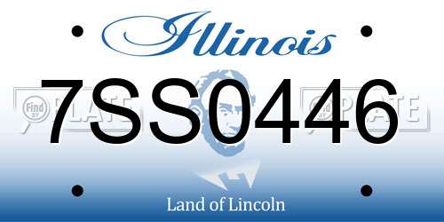 7SS0446 Illinois License Plate