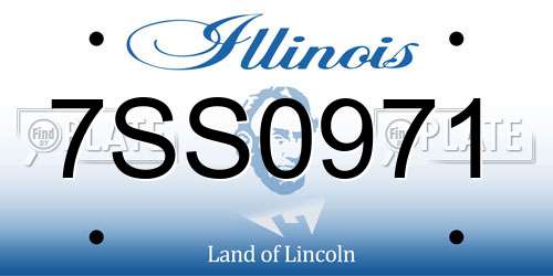 7SS0971 Illinois License Plate