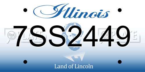 7SS2449 Illinois License Plate