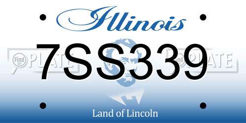 7SS339 Illinois License Plate