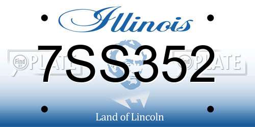 7SS352 Illinois License Plate