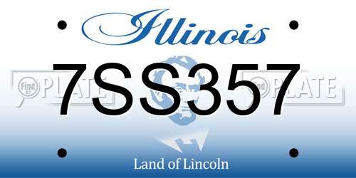 7SS357 Illinois License Plate