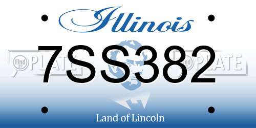 7SS382 Illinois License Plate