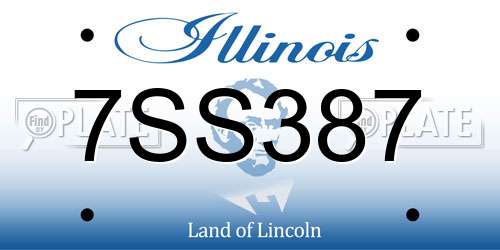 7SS387 Illinois License Plate