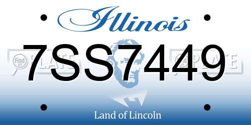 7SS7449 Illinois License Plate