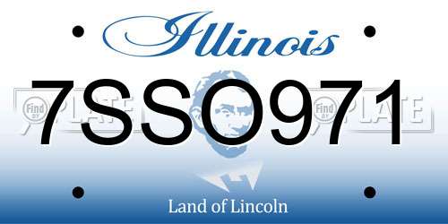 7SSO971 Illinois License Plate