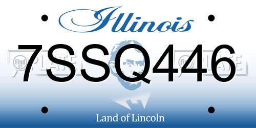 7SSQ446 Illinois License Plate
