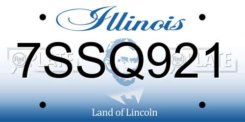 7SSQ921 Illinois License Plate