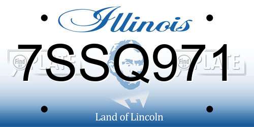 7SSQ971 Illinois License Plate