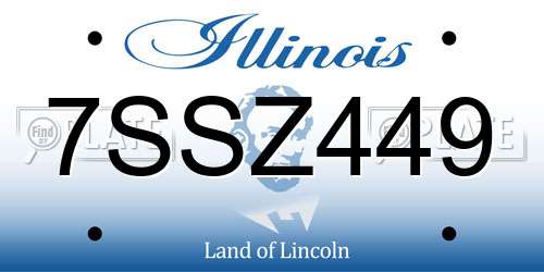 7SSZ449 Illinois License Plate