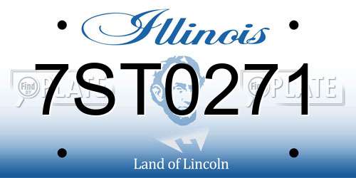 7ST0271 Illinois License Plate