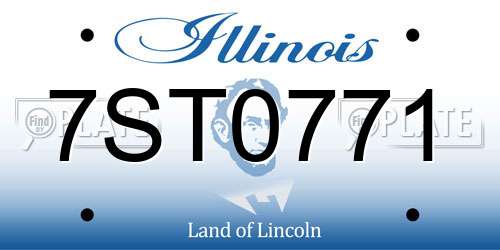 7ST0771 Illinois License Plate