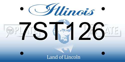 7ST126 Illinois License Plate