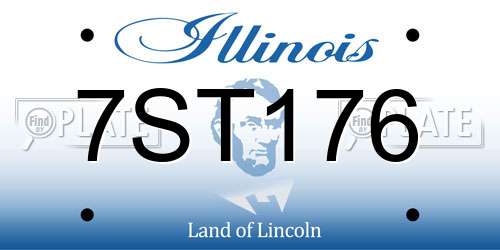 7ST176 Illinois License Plate
