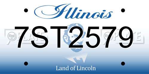7ST2579 Illinois License Plate