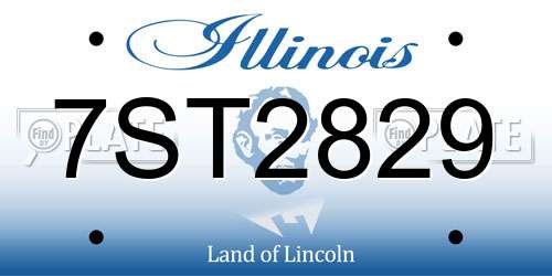 7ST2829 Illinois License Plate