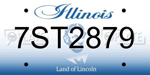 7ST2879 Illinois License Plate