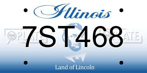 7ST468 Illinois License Plate