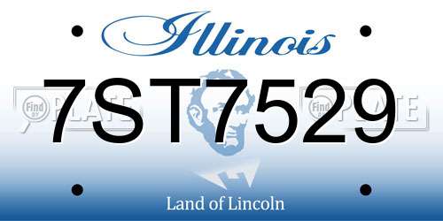 7ST7529 Illinois License Plate