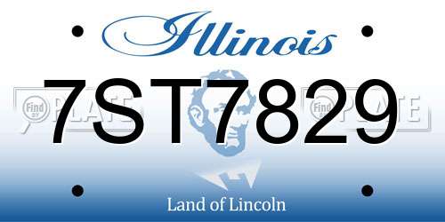 7ST7829 Illinois License Plate