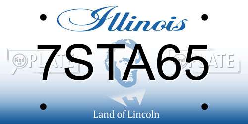 7STA65 Illinois License Plate