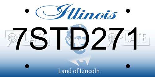 7STD271 Illinois License Plate