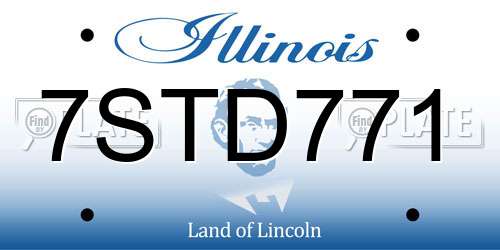 7STD771 Illinois License Plate