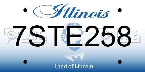 7STE258 Illinois License Plate