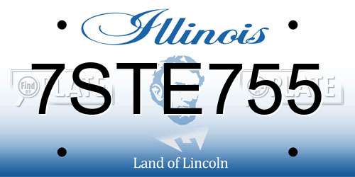 7STE755 Illinois License Plate