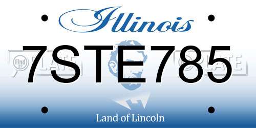7STE785 Illinois License Plate