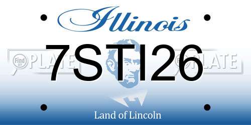 7STI26 Illinois License Plate