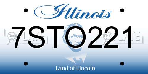 7STO221 Illinois License Plate