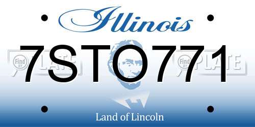 7STO771 Illinois License Plate